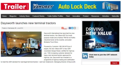 Trailer Magazine Launch New Terminal Tractor